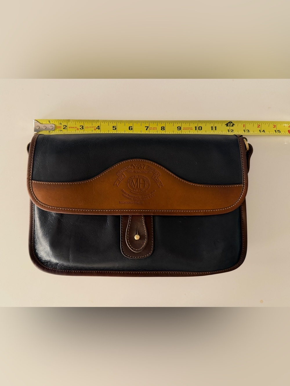 The Original Vintage Marley Hodgson GHURKA Spectator Bag. No 37 Black& Tan - Picture 4 of 16